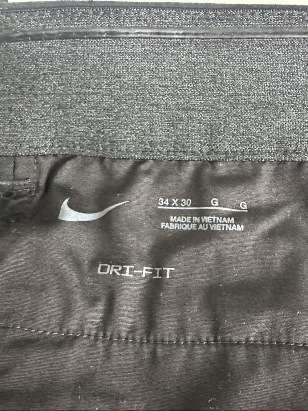 Nike Dri-Fit UV Chino Golf Pants - Black, Size 34 x 30 - DA4089-010 - Picture 3 of 8